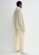 Draped-scarf knit ivory Cheap