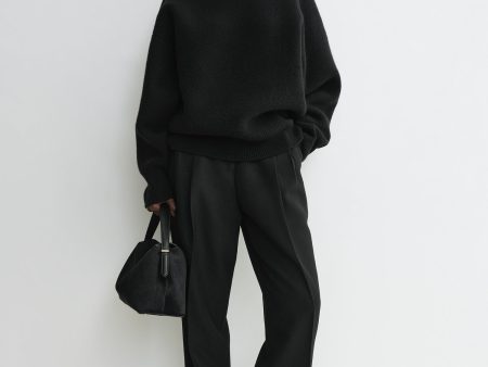 Double-knit turtleneck black Discount