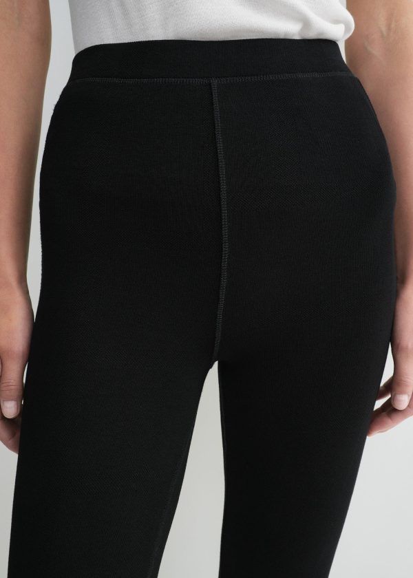 Monogram knit leggings black Online