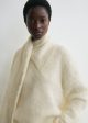 Draped-scarf knit ivory Cheap