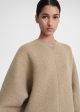 Double cashmere pullover camel melange For Sale