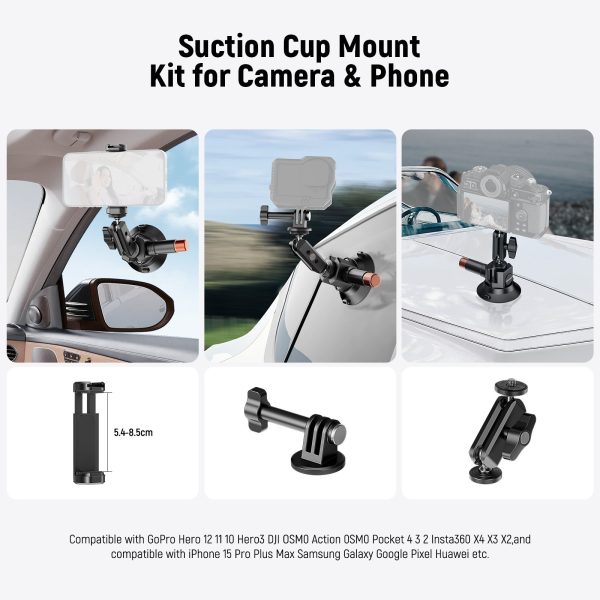 NEEWER CA104 3  Suction Cup Mount with Arm Hot on Sale