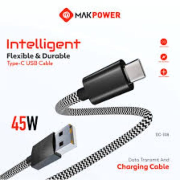 Fast Charging 45W Type C USB Data Cable for Mobile For Cheap