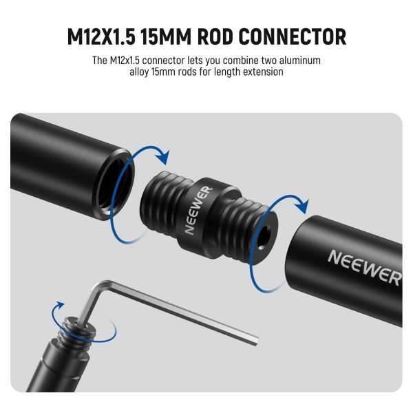 NEEWER SR020 15mm Rod Connector Supply