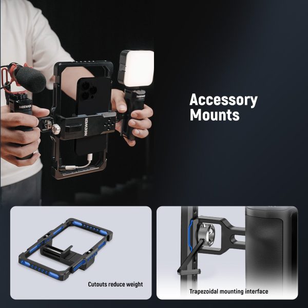 NEEWER PA009E Universal Phone Cage Stabilizer Video Rig Lighting Kit Supply