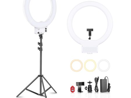 NEEWER 18  White Dimmable Bi-color LED Ring Light Kit on Sale