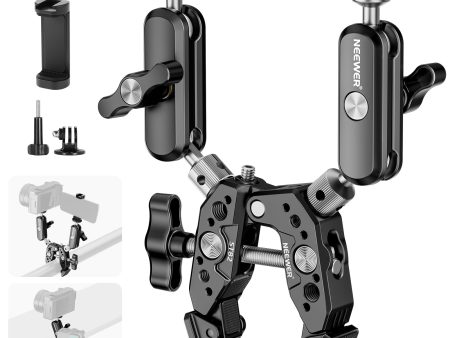 NEEWER ST89 Heavy Duty Super Clamp with Two 360° Dual Ball Head Magic Arms For Cheap