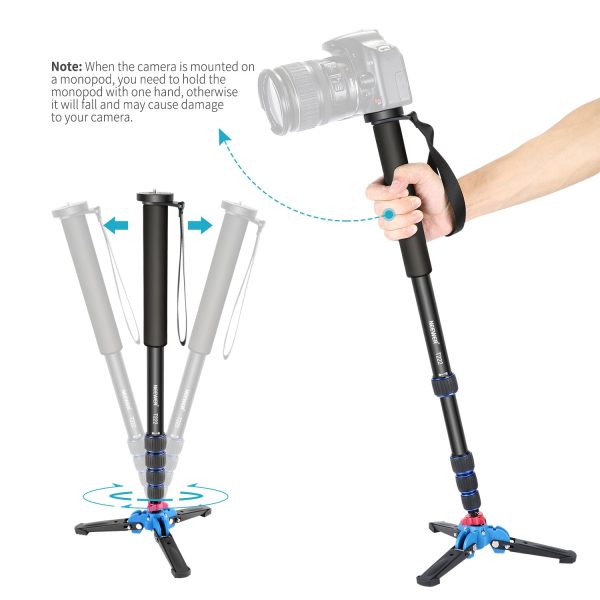 NEEWER T222 Extendable Camera Monopod Stand Base Online now