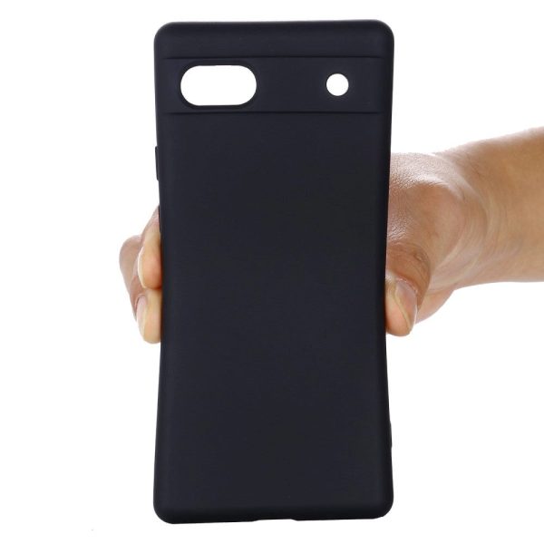 Google Pixel 6a Liquid Silikone Cover m. Strop - Sort Hot on Sale