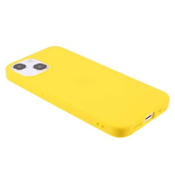 iPhone 13 Fleksibel TPU Plast Bagside Cover - Gul Cheap