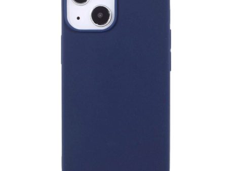 iPhone 13 Fleksibel TPU Plast Bagside Cover - Mørkeblå For Discount