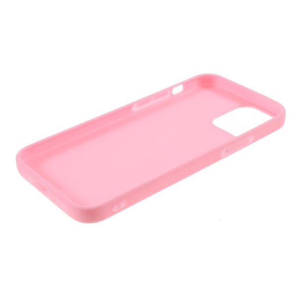 iPhone 12   12 Pro Minimalistisk Mat Fleksibelt Plastik Cover - Lyserød Discount