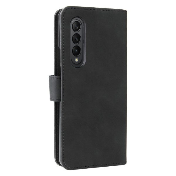 Samsung Galaxy Z Fold3 5G Blødt Læder Cover m. Pung - Sort Fashion