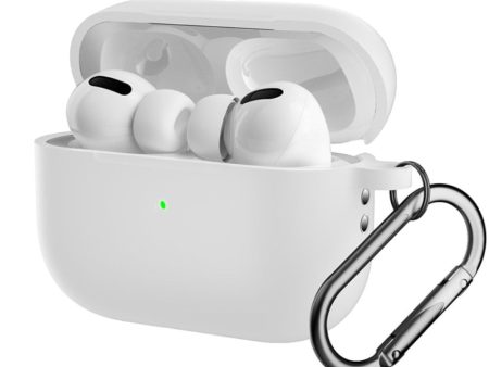 Apple Airpods Pro 2nd Gen (2022) Silikone Cover m. Karabinhage - Hvid Online now