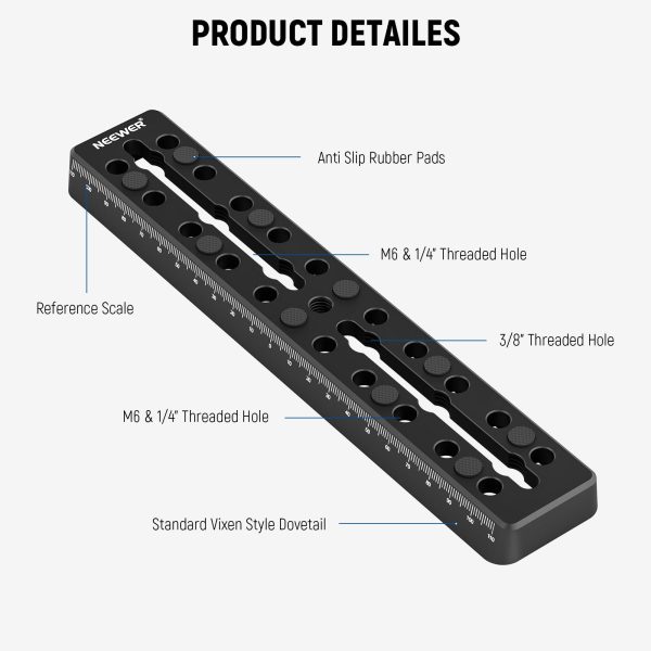 NEEWER QR003 9  230mm Rail Bar Vixen Style Dovetail Plate Fashion