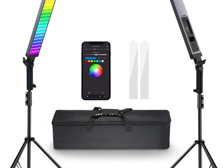 NEEWER 2 Pack BH20C RGB Light Stick Studio Lighting Kit For Cheap