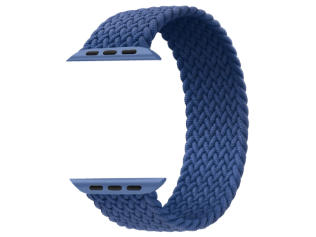 Woven Nylon Braided Solo Loop for Apple Watch [42 44MM] - Atlantic Blue Hot on Sale