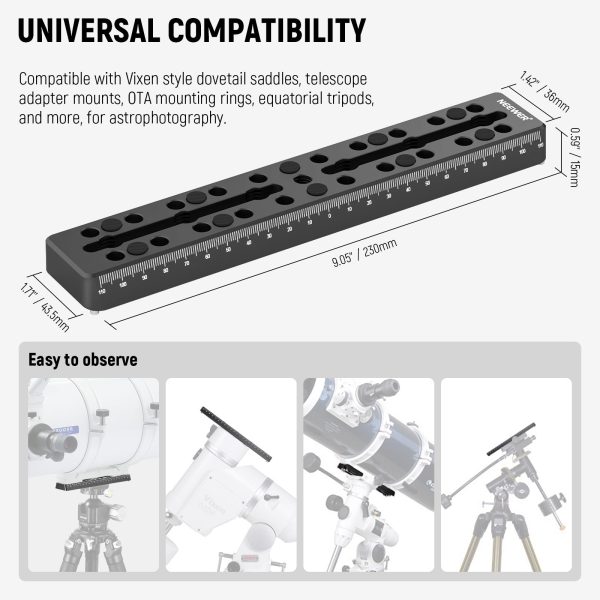 NEEWER QR003 9  230mm Rail Bar Vixen Style Dovetail Plate Fashion