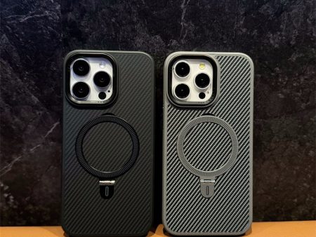 Rugged Carbon Fiber Ring Bracket Case - iPhone For Sale