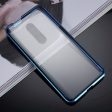 OnePlus 7 Pro Magnetisk Metal Cover m. Glas For & Bagside - Blå Online Hot Sale