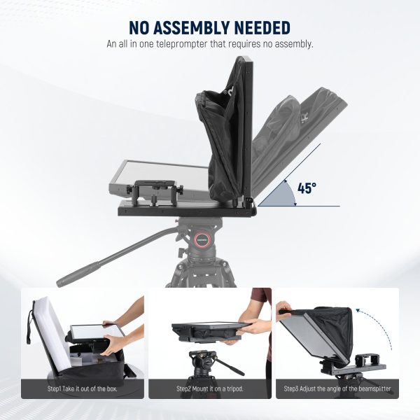 NEEWER X16B 16  Basics Aluminum Alloy Liftable Teleprompter Online now