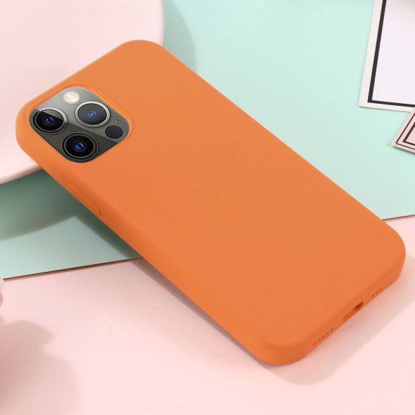 iPhone 12   12 Pro Silikone Cover - MagSafe Kompatibel - Orange Hot on Sale