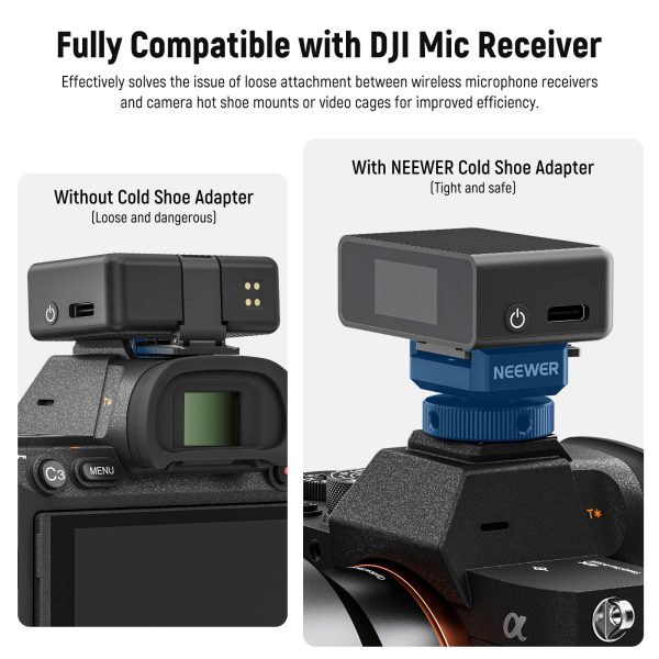 NEEWER UA030 Cold Shoe Mount Adapter For DJI Wireless Microphone Online Sale