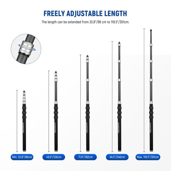 NEEWER Upgraded MS-300C Microphone Boom Pole Online Sale