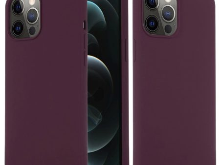 iPhone 12   12 Pro Silikone Cover - MagSafe Kompatibel - Bordeaux Rød For Cheap