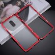 OnePlus 7 Magnetisk Cover m. Glasbagside - Rød For Sale