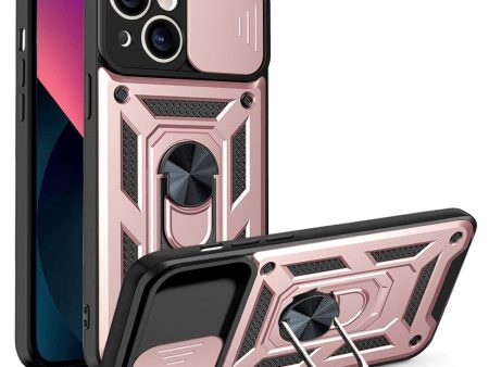 iPhone 13 Håndværker Cover m. Magnetisk Kickstand & Cam Slider - Rose Gold on Sale