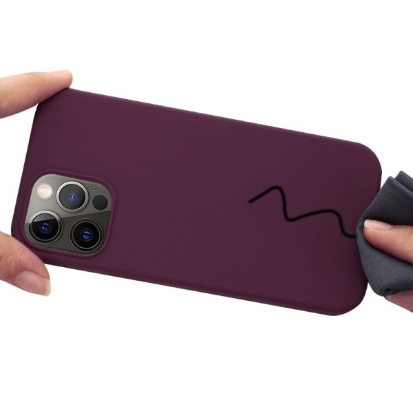 iPhone 12   12 Pro Silikone Cover - MagSafe Kompatibel - Bordeaux Rød For Cheap