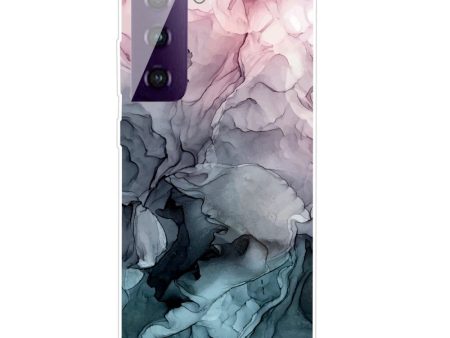 Samsung Galaxy S21 FE (5G) Fleksibel Plastik Cover - Farverigt Marmor For Cheap