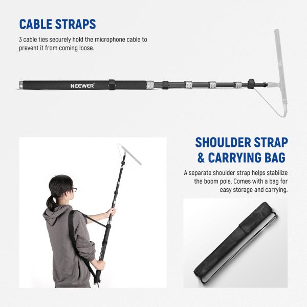 NEEWER Upgraded MS-300C Microphone Boom Pole Online Sale