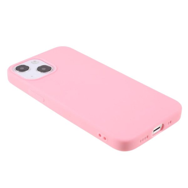 iPhone 13 Fleksibel TPU Plast Bagside Cover - Lyserød Hot on Sale