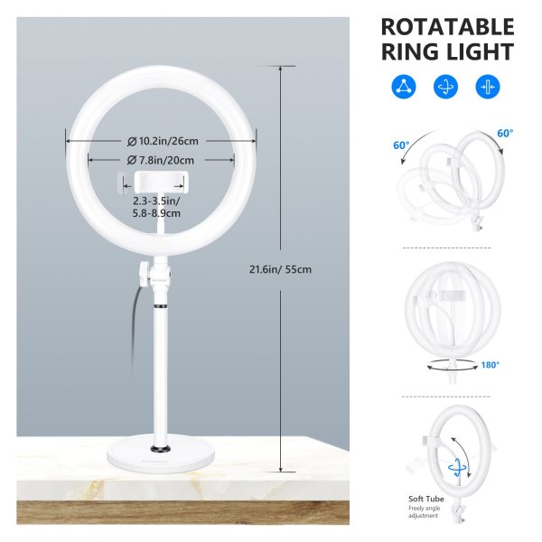 NEEWER RP10-H 10 Inch Desktop LED Ring Light Discount