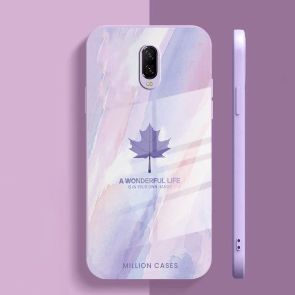 Watercolor Mapple Leaf Glass Case - OnePlus For Discount