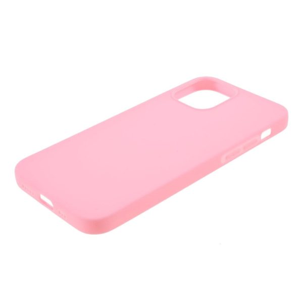 iPhone 12   12 Pro Minimalistisk Mat Fleksibelt Plastik Cover - Lyserød Discount