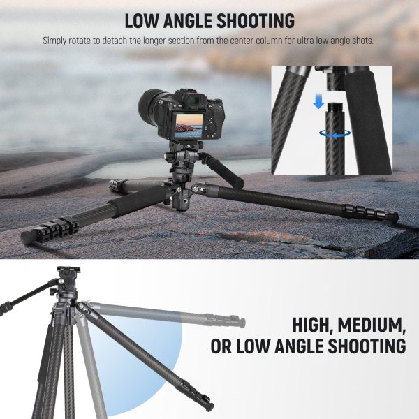 NEEWER TP65 65  165cm Carbon Fiber Video Tripod For Discount