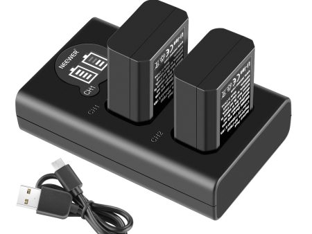 NEEWER 2-Pack NP-FW50 Sony Replacement Battery Charger Set For Discount