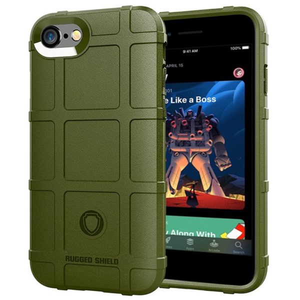 iPhone SE (2022   2020)   8   7 Cover Rugged Shield Series - Army Grøn Supply