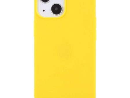 iPhone 13 Fleksibel TPU Plast Bagside Cover - Gul Cheap