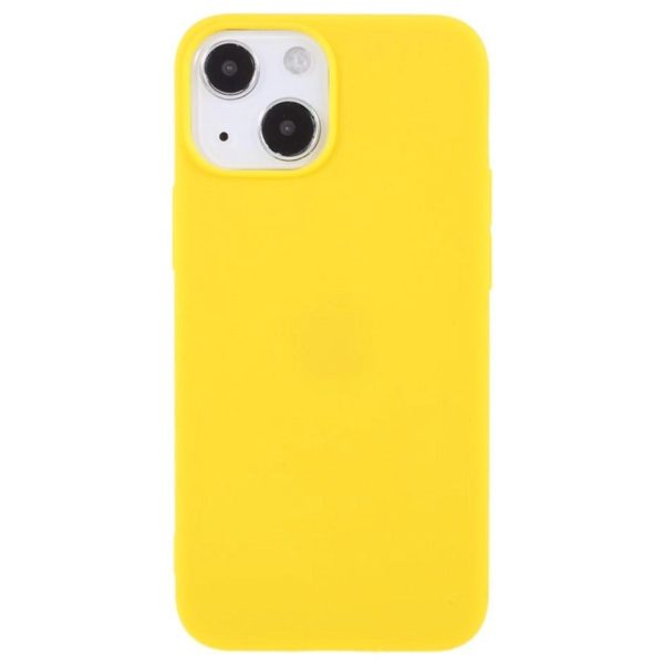 iPhone 13 Fleksibel TPU Plast Bagside Cover - Gul Cheap