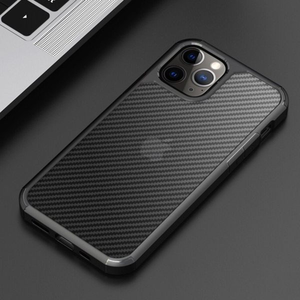 iPhone 12 Pro Opaque Matte Carbon Fiber TPU Armor Case For Discount