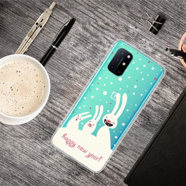 OnePlus 8T Fleksibelt Plast Jule Cover - Kaniner Hot on Sale