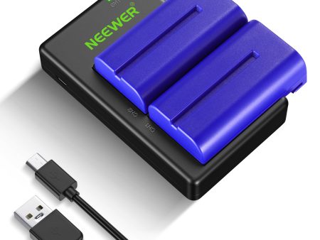 NEEWER 2-Pack NP-F550 Sony Battery Charger Set Online now