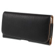 Litchi Grain Leather Case - Bæltetaske Sort - (Maks. Mobil: 160 x 77 x 15 mm) For Discount