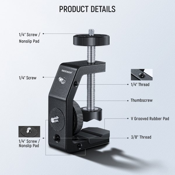 NEEWER ST-CCD7 Versatile C Clamp Desktop Camera Mount Supply