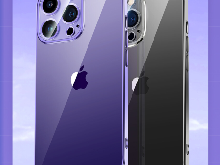 iPhone 14 Series - Transparent Plating Camera Protection Case Online now