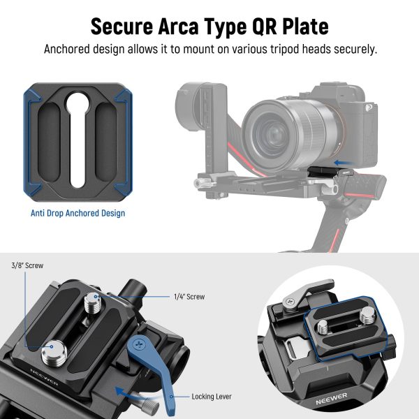 NEEWER SR015 Arca Type 15mm LWS Baseplate with Rod Clamps Cheap